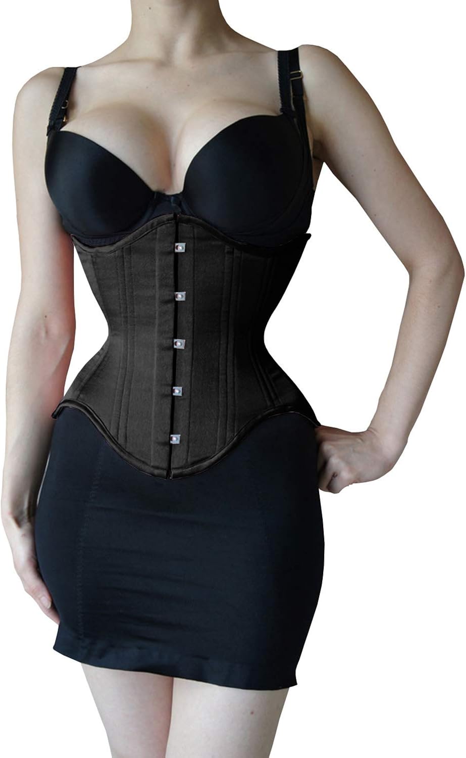 Heavy Duty Double Steel Boned Underbust Waist Trainer Shaper Conical Cotton Corset At Amazon Women S Clothing Store