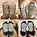 YOHOOLYO Baby Socks 10 Pairs Assorted Non Skid Cotton Socks 16-36 Months Walker Boys Girls Toddler Anti Slip Stretch Knit Stripes Star Sneakers Crew Socks
