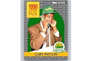 1990-91 NBA Hoops #391 Gary Payton RC Rookie Seattle SuperSonics Official Basketball Trading Card
