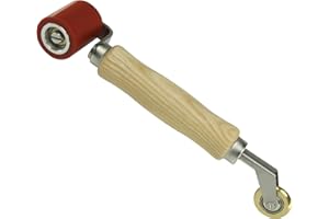 BETTERSTAR Welding Handheld Roller,40mm Silicone Seam Roller with 6mm Brass Detail Penny Roller, Smoothing Seam Roller Tool for PVC/TPO/EPDM Single Ply Roofing Tape,Sound Deadening, Banner, Wallpaper etc.