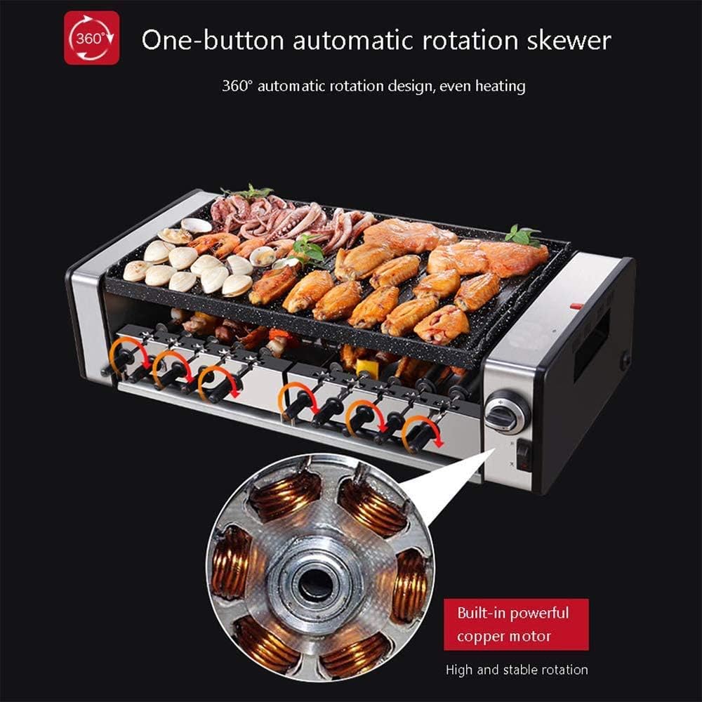 review Table Grill Electric,Portable Electric Grill,Electric Grill BBQ Smokeless,with Oil Pan for Party, Family Reunification on Balcony and Garden for 4-6 People Durable