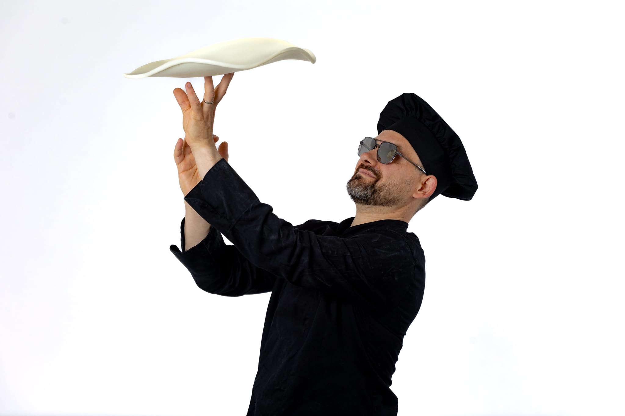 Training pizza disc for pizza acrobatics. Pizza di gomma - Spinning dough - Throw dough with silicone disc - size 13 inch. Rubber pizza.