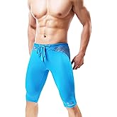 MIZOK Men's Soft Mesh Cool Dry Compression Yoga Workout Tight Shorts