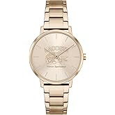 Lacoste Crocorigin Women's 2H Quartz Watch, Stainless Steel, Fashion Wristwatch, Water Resistant up to 3 ATM/30 Meters