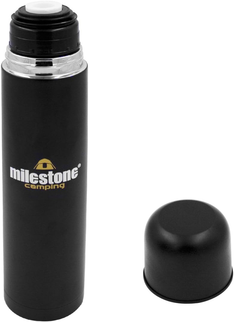 Milestone Stainless Steel Flask, Black, 1 Litres, 1000 ml - Image 3