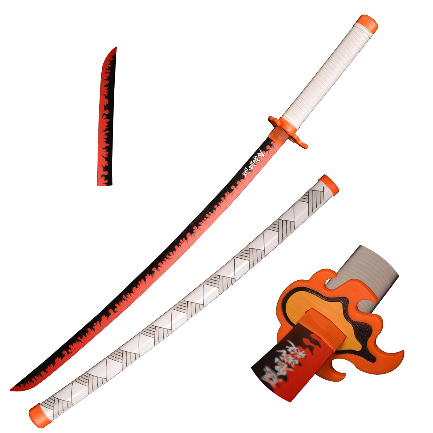Skyward Blade Anime Sword Cosplay Wooden Rengoku Kyoujurou Samurai Sword, Toys for Children, Anime Fan, The Special Knife of White Katana Knife
