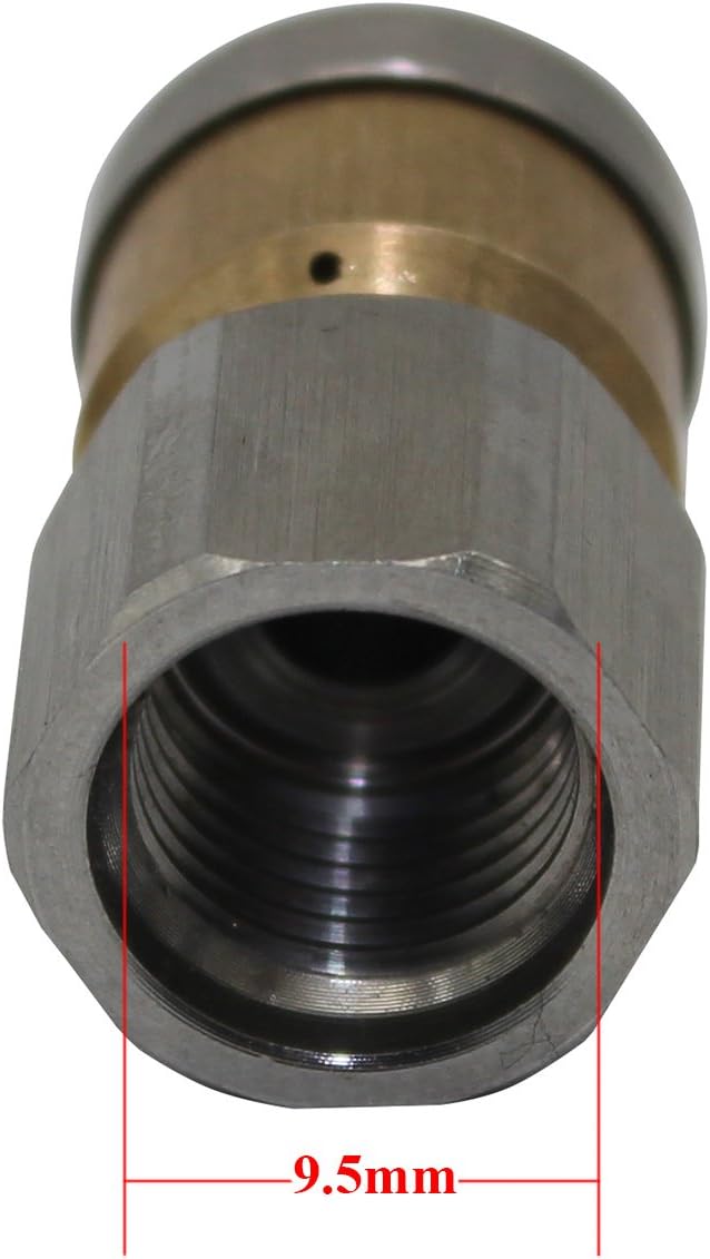 ROOwarMer High Pressure Washer Nozzle, 250 bar - Stainless Steel & Brass, 1/8 1/2 3/8 inch, YS-00013, 1/4 inch - Image 5
