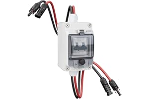 HCOVTXR 63 Amp Solar Panel Disconnect Switch,DC 1000V Miniature Circuit Breaker with IP67 Breaker Box for Solar PV Homes