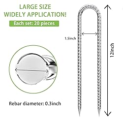 Rebar-Stakes-12-Inch-U-Shaped, Trampoline Stakes