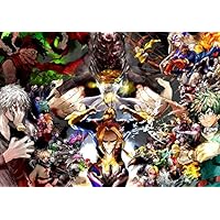 TianSW My Hero Academia Season 3 (34inch x 24inch/85cm x 60cm) Midoriya Izuku All Might Waterproof Poster No Fading