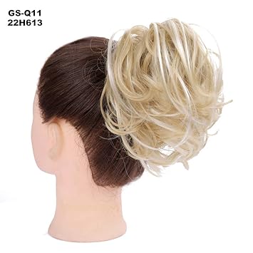 Amazon Com Miss Elegant Messy Curly Hair Bun Extension Scrunchie