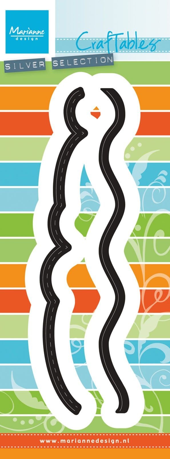 Marianne Design "Craftable Stitched Waves and Clouds" Die, Metal, Grey, 15.2x0.7x0.1 cm