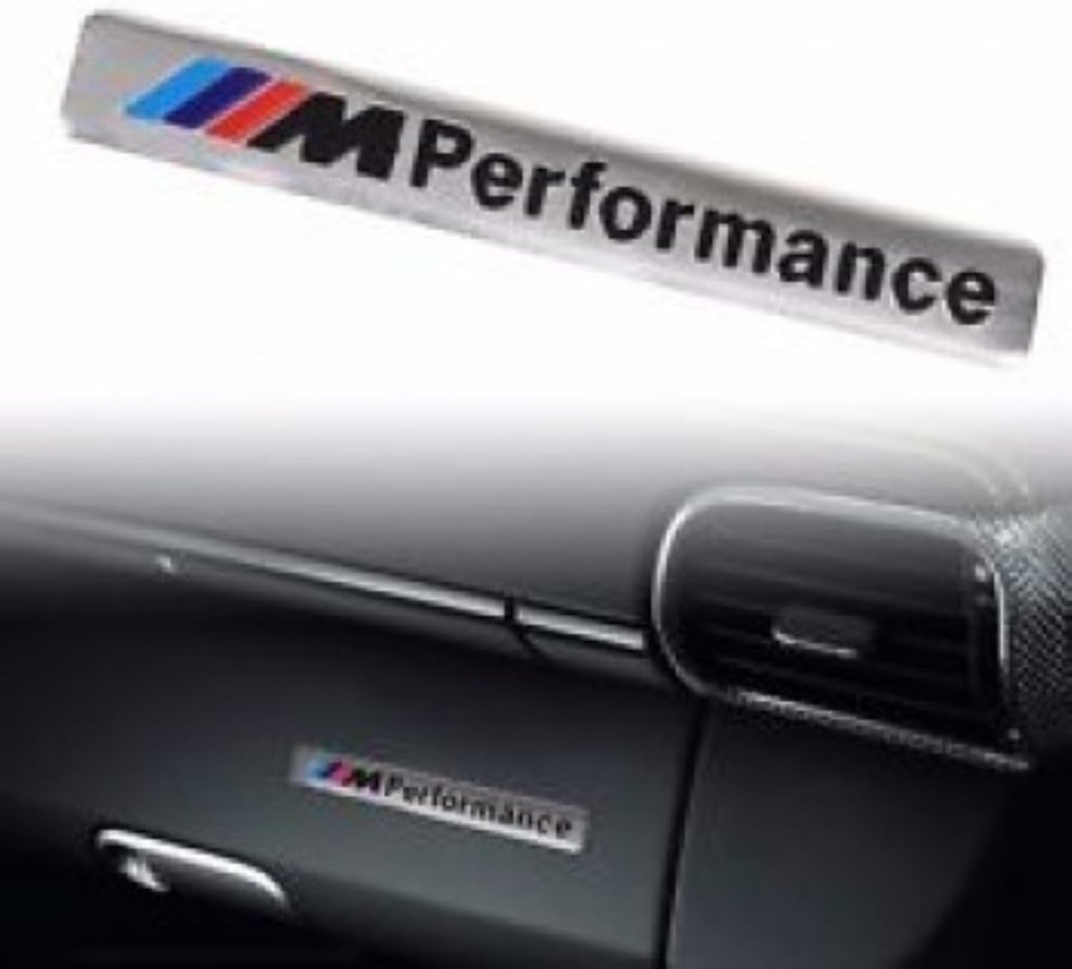 ADATECH Logo Emblem M Performance Metallic 3d 3 m Adhesive Silver E46 E60 E90 E92 F20
