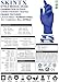 SKINTX CB2-50010-M-BX Nitrile Medical Grade Examination Glove, 3 mil - 4 mil, Powder-Free, Latex-Free, Finger Textured, 200/bx Eco-Friendly Packaging, Cool Blue (Pack of 200)