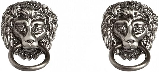 Amazon Com Simon Carter Mens Lion Head Door Knocker Cufflinks Silver Jewelry