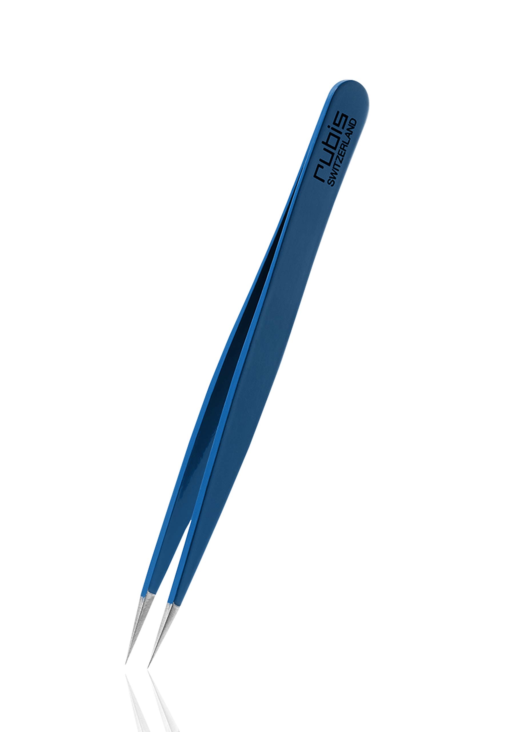 Rubis Pointer Splitting Tweezers for Ingrown Hair and Splinters - Pointed - Blue