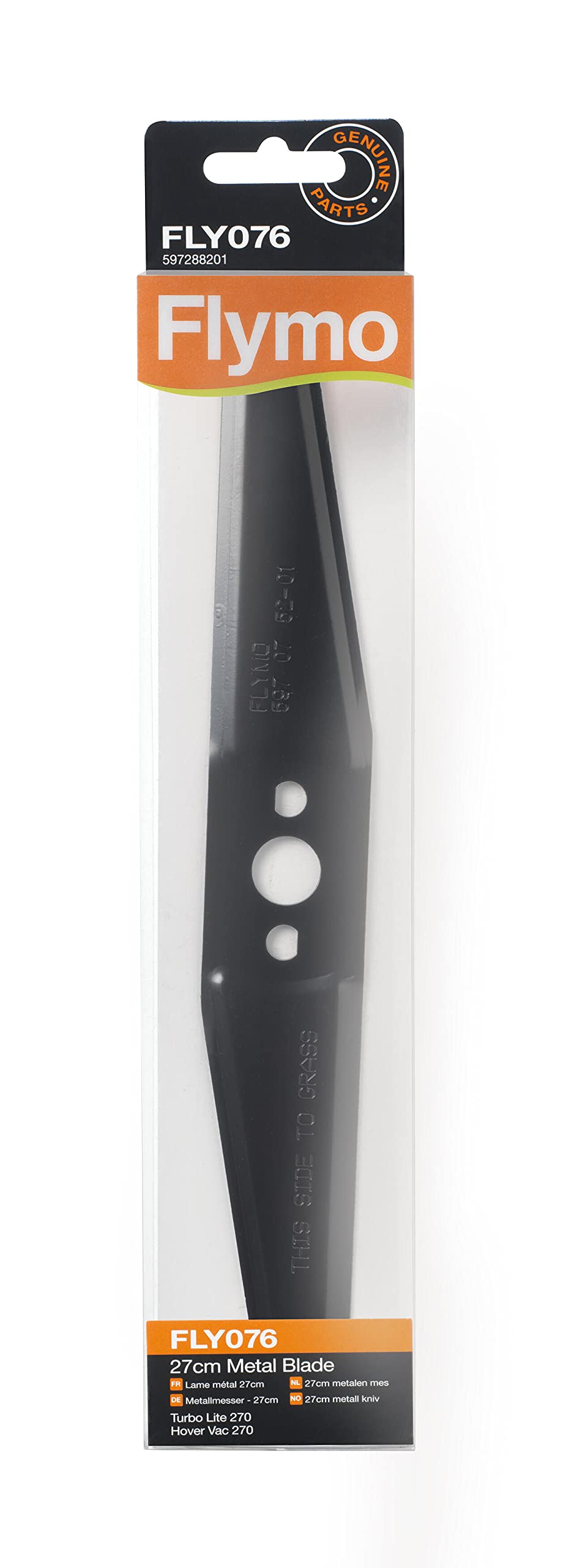 Flymo FLY076 Metal Blade 27cm for Hover Vac 270 and Turbo Lite 270 - 597288201