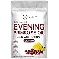 Micro Ingredients Evening Primrose Oil 1300mg Per Serving, 240 Softgels | Enhanced with 40mg Black Cohosh Extract, Cold Pressed – 10% Active GLA, Non-GMO, No Gluten, Easy to Swallow