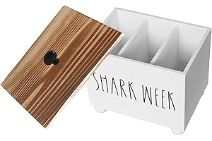 CHONIC Tampon Holder for Bathroom, Farmhouse Pad Storage Container, Rustic Wood Bathroom Storage Bin with Lid, Period Organizer for Women, Feminine Products Caddy, Bathroom Accessories Decor Box