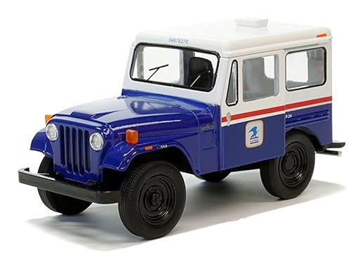 KiNSMART United States Postal Mail Truck 1971 Jeep DJ-5B Blue