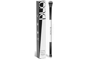 Lamora Blending Eye + Liquid Eyeshadow Dual-Ended Makeup Brush - Precision Duo Blending Brush for Shading, Defining, Buffing 