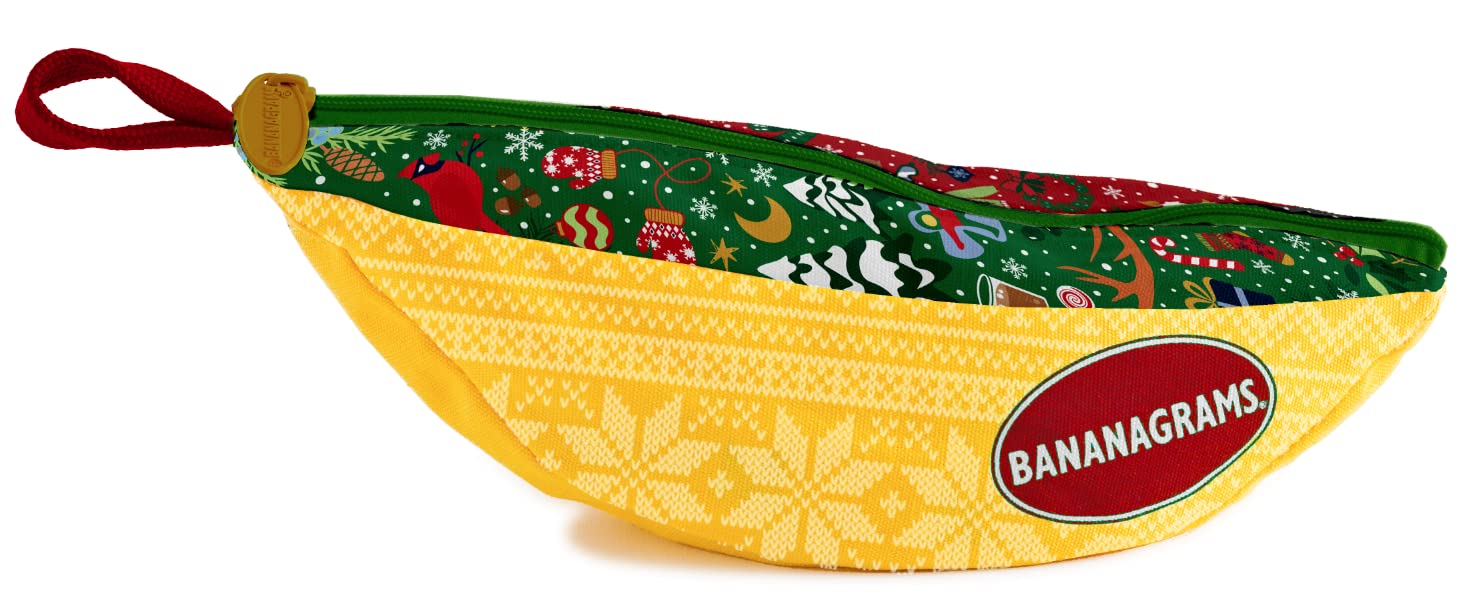 BANANAGRAMS Winter French Version – Speed Letters Game for 7+ – 1 to 8 Players