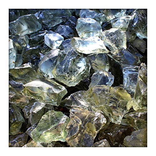 Kieskönig Glasbrocken Glasbruch Glassteine Glas Gabione 60-120 mm Hellgelb 10 kg Sack