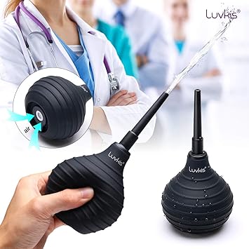 Luvkis 250ml Silikon Analdusche, Anal & Vaginal Dusche Anti-Rückfluss Klistierspritze, Hilfe bei Verstopfung