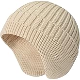 LLmoway Knit Beanie with Earflap Warm Winter Hat Soft Lightweight Stocking Cap for Men Women Youth Cold Weather Outdoor
