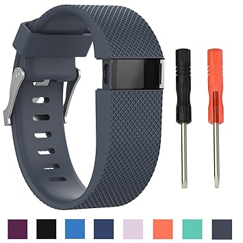 Cyeeson Fitbit Charge HR Watch Replacement Armband Weiche Silikon Farbe Adustable Band Gel Wristband Strap Watch Band für Fit