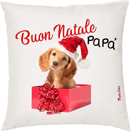 Idee Regalo Natale Papa.Cuscino 40x40 Scritta Buon Natale Papa Idea Regalo Natale Disegno Cane Amazon It Casa E Cucina