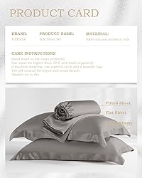 THXSILK 100% Silk Sheet Set, 7A+ Silk Sheet Set