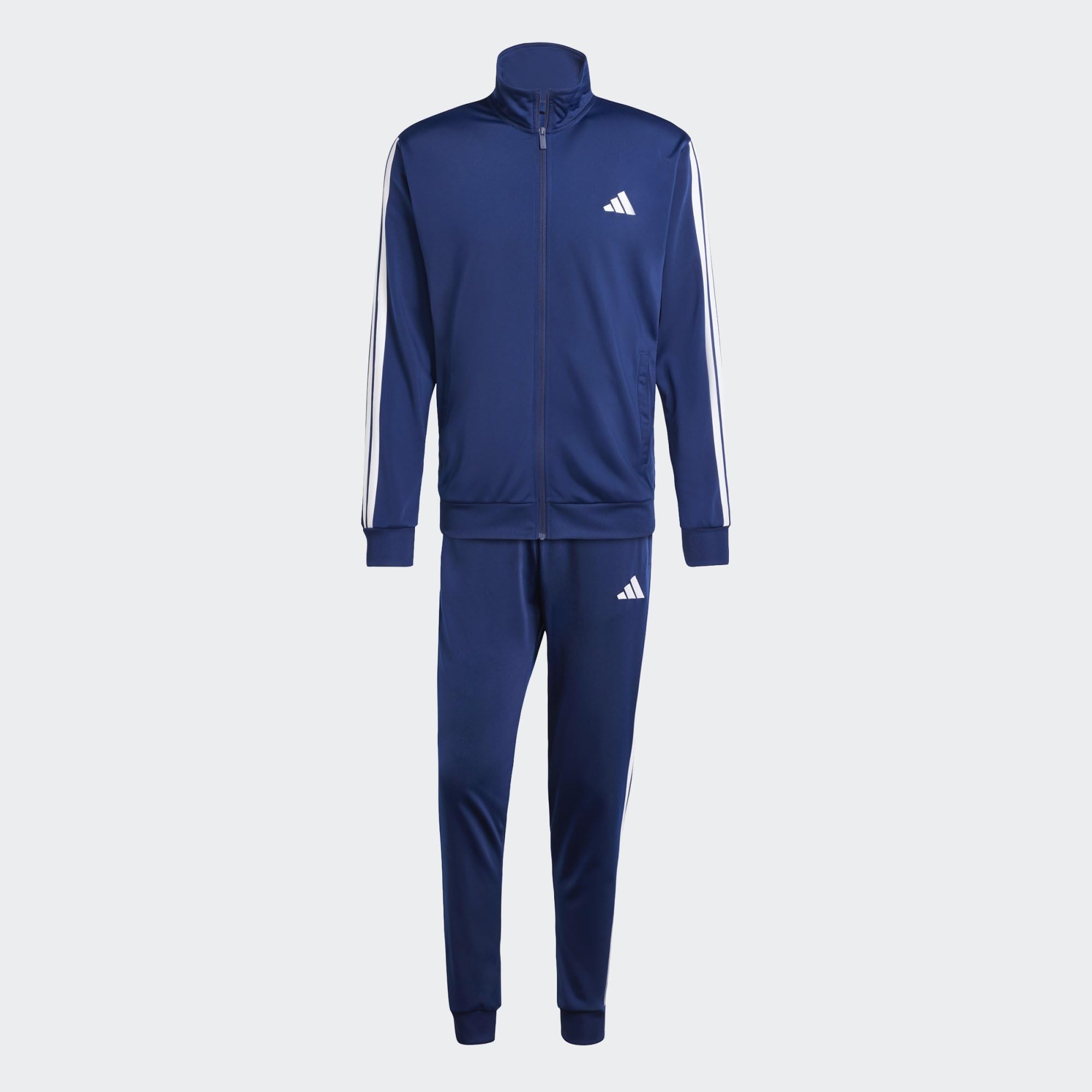 adidas Herren SPORTSWEAR BASIC 3 STRIPES TRICOT TRACKSUIT, Dark Blue, S 2