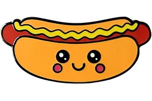 Real Sic Hot Dog Enamel Pin – Super Kawaii Food Lapel Pin Series - Unisex Metal Pin for Bags, Shirts and Backpacks