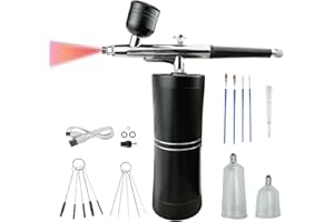PAUTACA Airbrush kit,Airbrush for Nails,Airbrush Cordless Rechargeable 3-Speed Adjustable air Pressure Settings,High Pressure Airbrush for Nails Art, Painting, Cake Decor, Cookie, Mode, Makeup, Barber