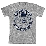 Five Nights At Freddy's Survived Boys Youth T-shirt Licensed (Large)