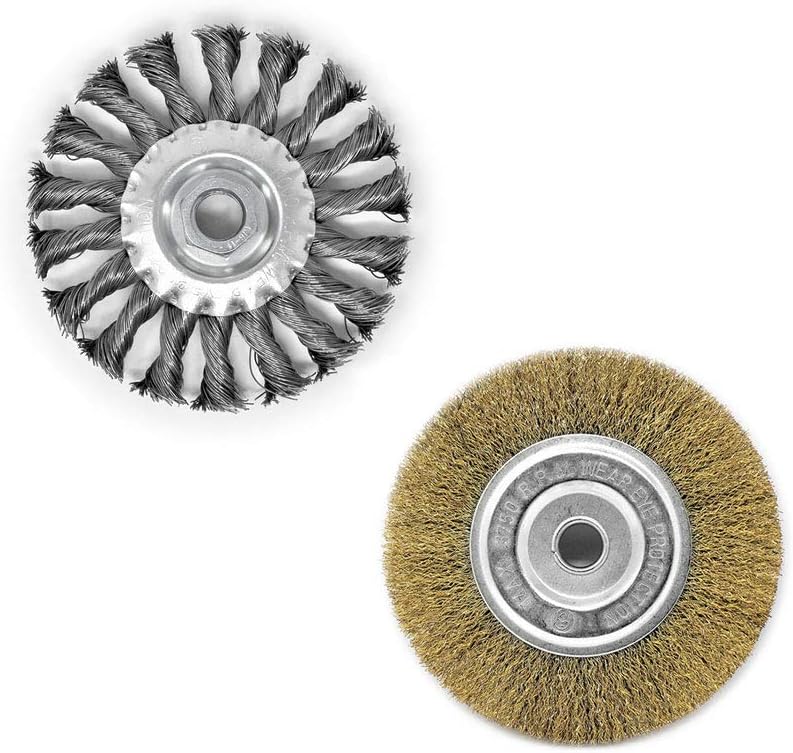 Toolman Wire Brush Wheel Crimped 6'' Knotted/Twisted Wire Wheel Brush 1pc, 6