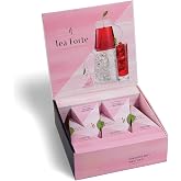 Tea Forte Tea Over Ice Raspberry Nectar Tea, 5 Pyramid Infusers | Flash Chilled Ice Tea - Individually Wrapped - Steeps 24 oz - Premium Handcrafted Tea Blends
