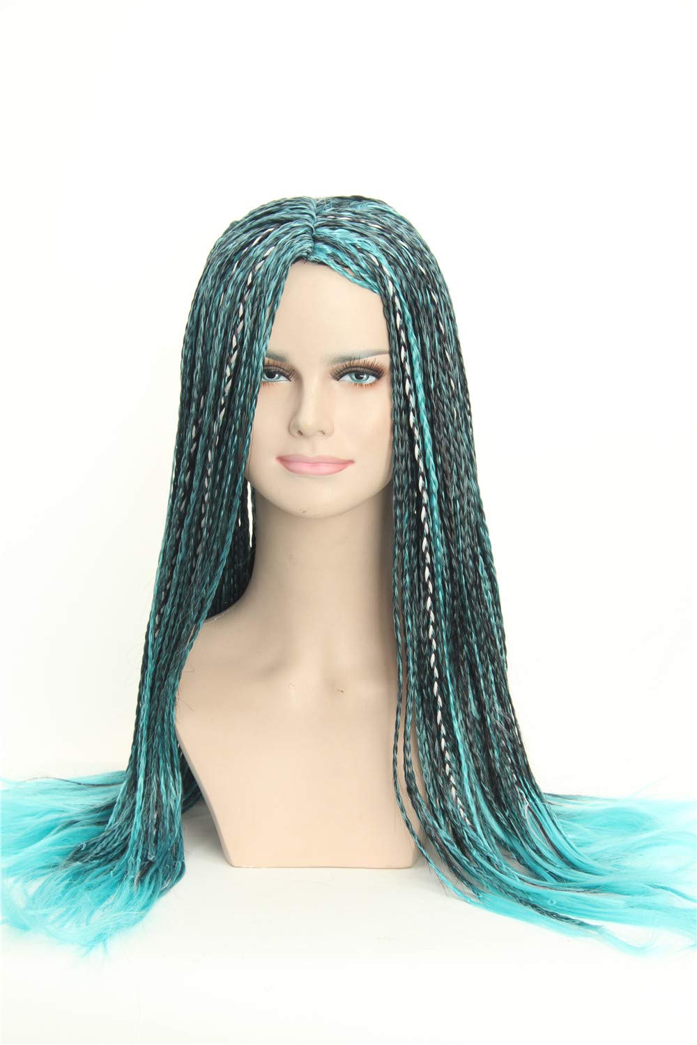 blue dreadlock wig
