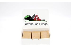 Farmhouse Fudge: 3 Piece Peanut Butter Fudge - Fresh Fudge Candy with Butter and Cream, No Marshmallows! Smooth and Creamy Fudge Gift Box - (24 Ounces)