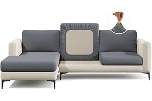 Nolan Interior Magic Sofa Cover - Classic Jacquard Sofa Seat Couch Cover - Pet Proof, Easy Install, Stretchy Slipcover - Small, Charcoal Grey