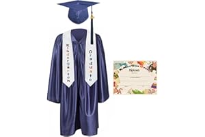 GraduationMall Kindergarten Graduation Cap Gown Stole Package with 2025 Tassel, Certificate