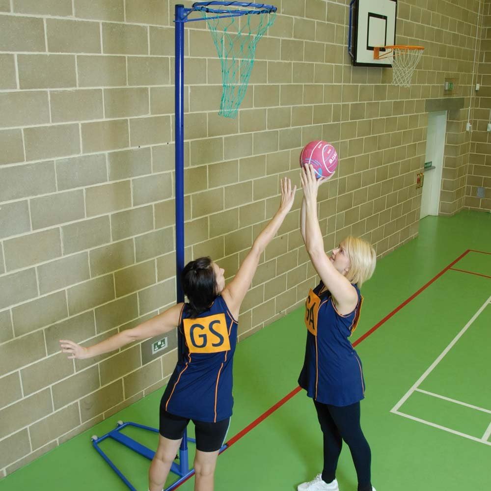 Mark Harrod Regulation Freestanding Netball Post with Ring and Net - 10mm and 16mm ring selection