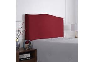 CSYBYW Velvet Bed Headboard Cover for Queen King Full Size,Stretch Headboard Slipcover Soft Dustproof Protector Cover Bed Head Cover for Bedroom(5# Wine Red,220cm(86''))