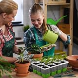 KAHEIGN 6Pcs Seed Starter Trays 72 Cells Silicone Propagator Kit with Lids view 6