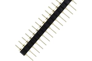 VIGOR_SOURCE VG_S 10 pcs. 40 pin 2.54mm Gold Plated Male 40 Pin Single Row Straight Round Pin Header Strip