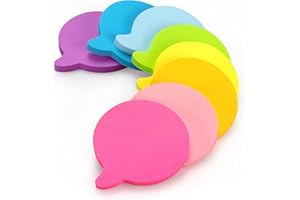 SIMONA Bubble Shape Sticky Notes 8 Color Bright Colorful Sticky Pad 75 Sheets/Pad Self-Sticky Note Pads