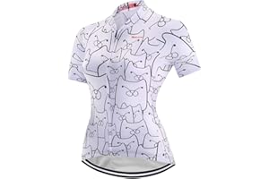 Women's Cycling Jersey, Short Sleeve and Bike Jersey Reflective 3-Pockets S-3XL