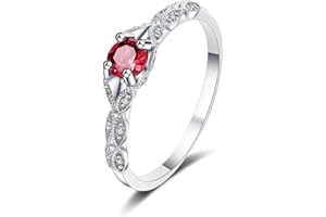 Lozeux Silver Plated Round Cut Created Blue Sapphire Rainbow Cubic Zirconia Filled Engagement Wedding Proposal Promise Ring Band for Women Ladies Forever Love Jewelry Gift