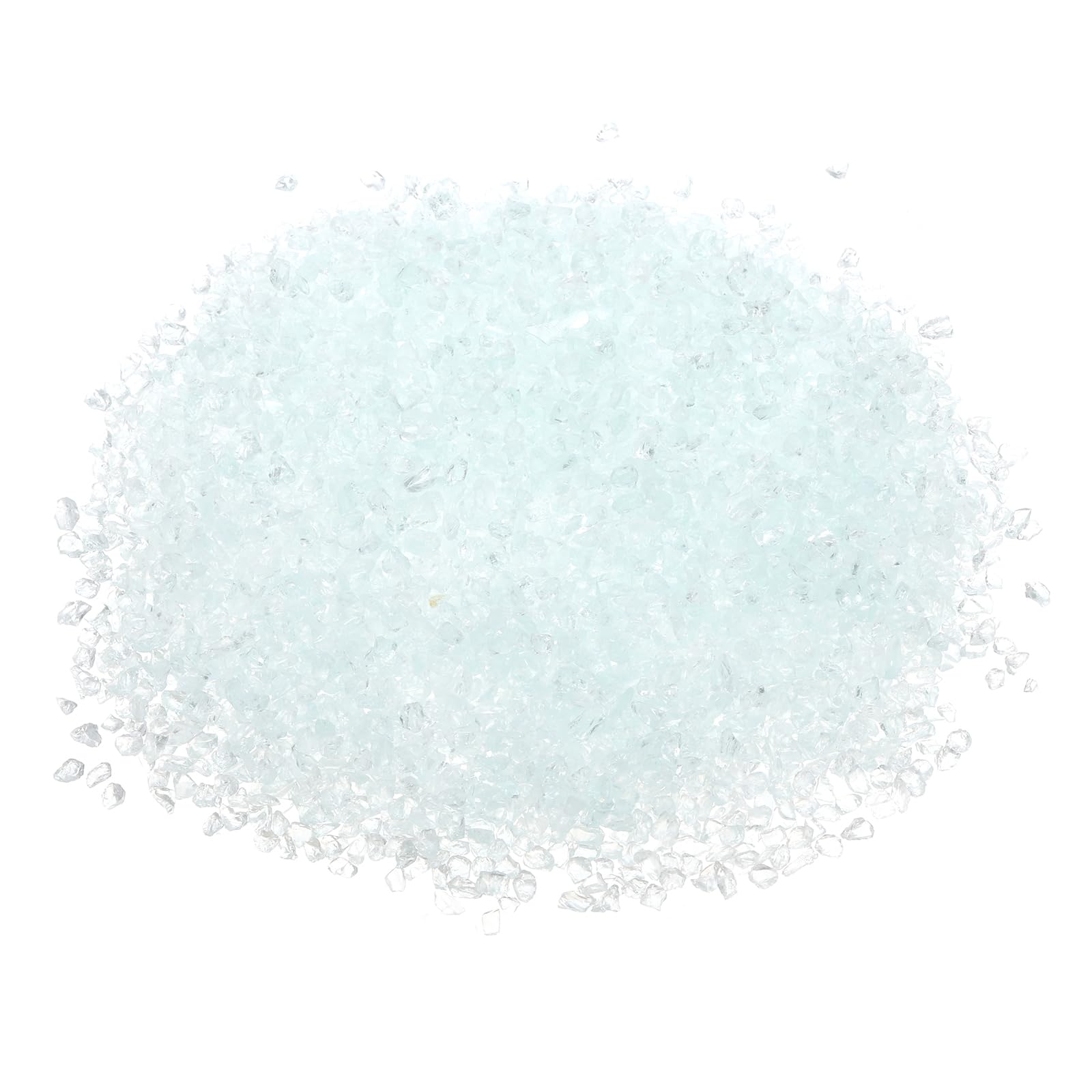 PATIKIL Decorative Glass Gravel 450g/1lb 3-6mm, Irregular Glitters Stone Beads Chips Broken Crushed Fire Glass for Craft Vase Filler Fish Tank Aquarium, Green